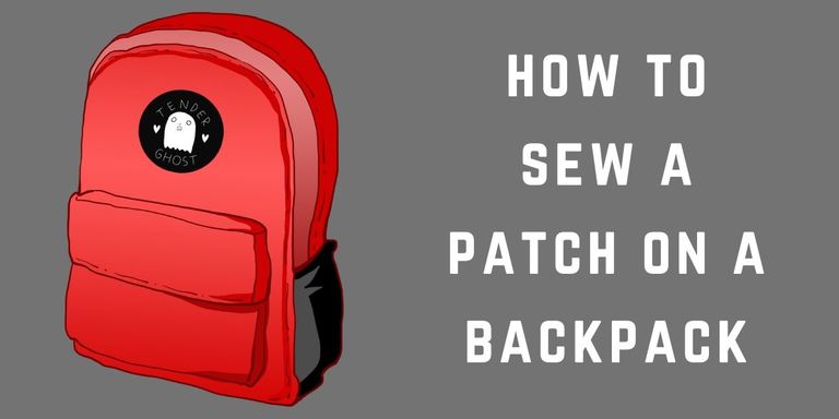 how to sew a patch on a backpack