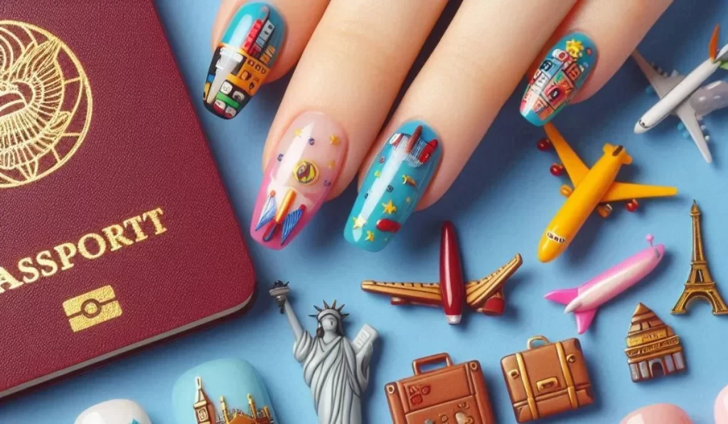 Travel-Themed Nail Art